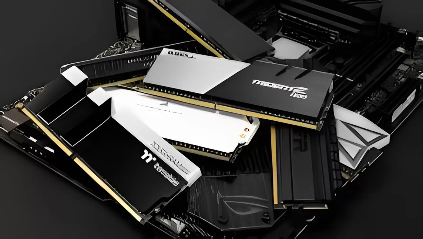 Two sticks of DDR5 memory installed in a motherboard